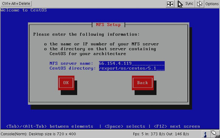 Figure 3.2 - NFS server information