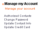 Figure 1.8 - The Manage my Account Tab
